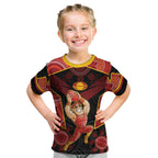 Custom Gold Coast Suns Red Kid T Shirt Football Player Sun Emblem Dynamic
