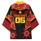 Custom Gold Coast Suns Red Kimono Football Player Sun Emblem Dynamic