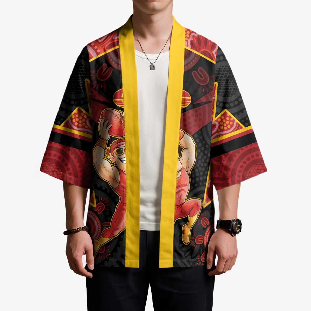 Custom Gold Coast Suns Red Kimono Football Player Sun Emblem Dynamic