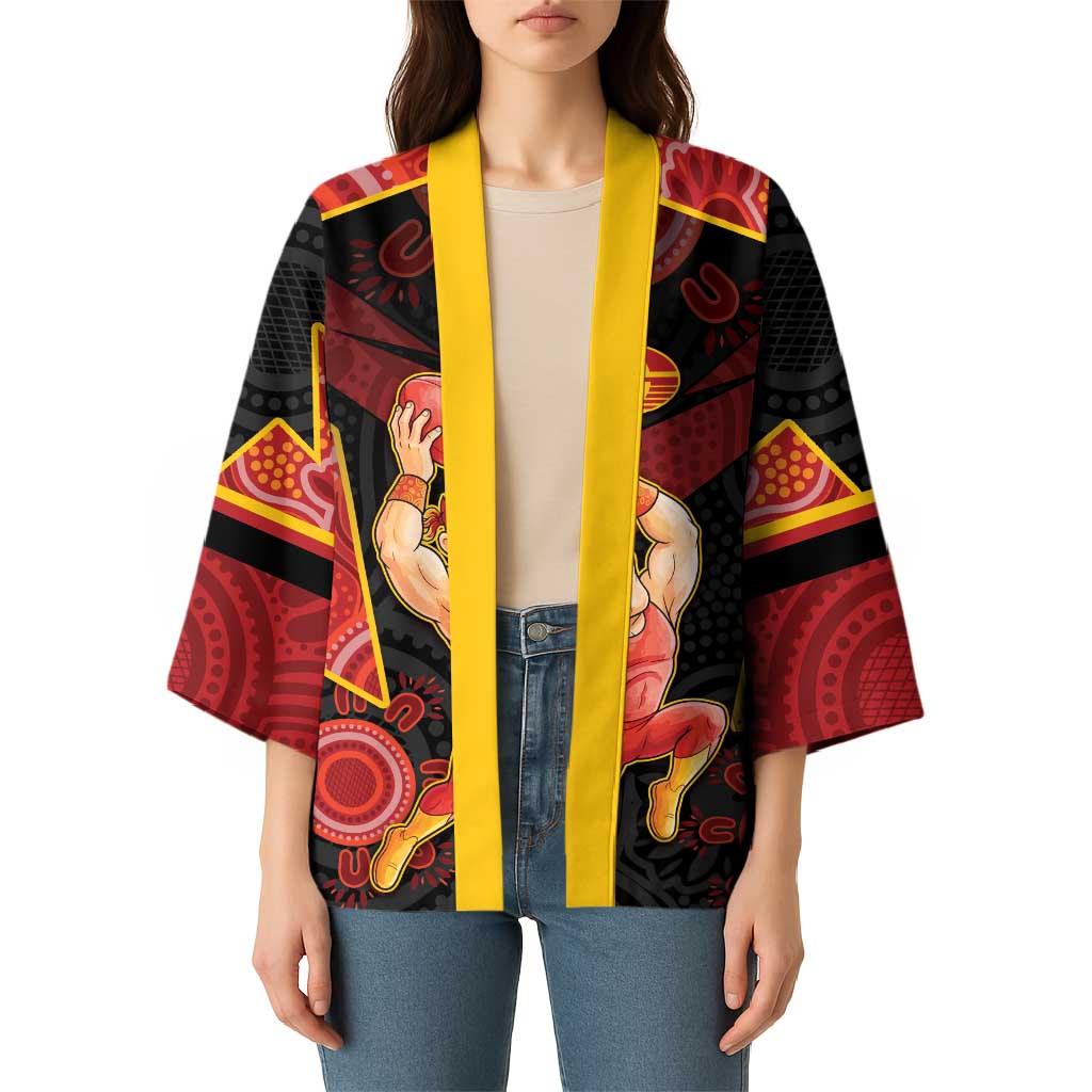 Custom Gold Coast Suns Red Kimono Football Player Sun Emblem Dynamic