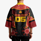 Custom Gold Coast Suns Red Kimono Football Player Sun Emblem Dynamic