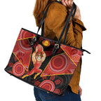 Gold Coast Suns Red Leather Tote Bag Football Player Sun Emblem Dynamic