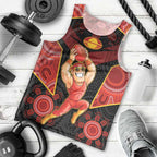 Custom Gold Coast Suns Red Men Tank Top Football Player Sun Emblem Dynamic