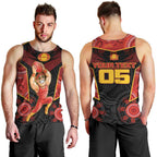 Custom Gold Coast Suns Red Men Tank Top Football Player Sun Emblem Dynamic