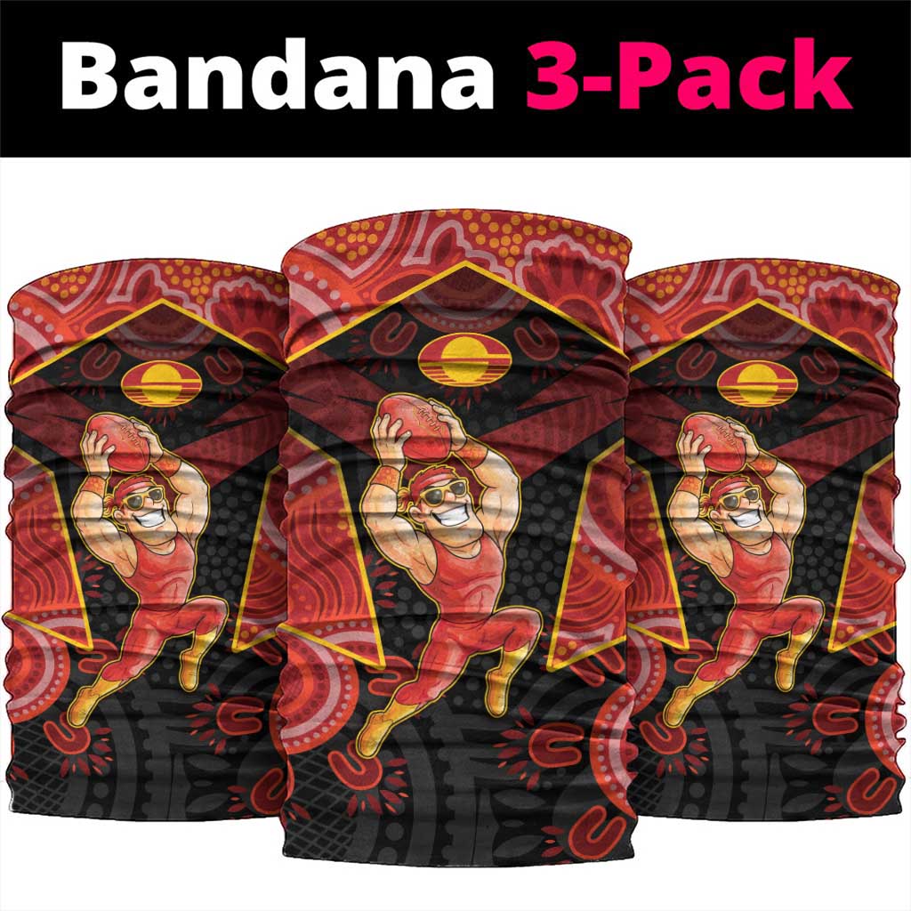 Gold Coast Suns Red Neck Gaiter Football Player Sun Emblem Dynamic