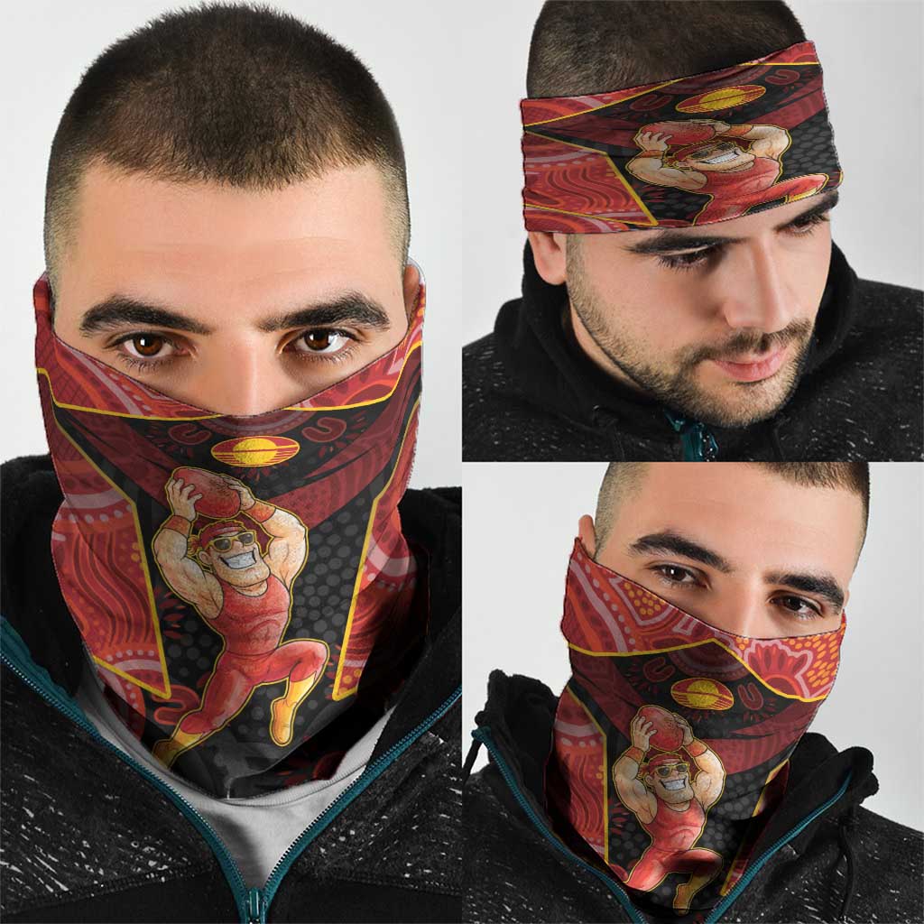Gold Coast Suns Red Neck Gaiter Football Player Sun Emblem Dynamic