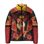 Custom Gold Coast Suns Red Padded Jacket Football Player Sun Emblem Dynamic