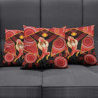 Gold Coast Suns Red Pillow Cover Football Player Sun Emblem Dynamic
