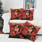Gold Coast Suns Red Pillow Cover Football Player Sun Emblem Dynamic
