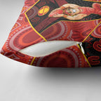Gold Coast Suns Red Pillow Cover Football Player Sun Emblem Dynamic
