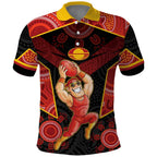 Custom Gold Coast Suns Red Polo Shirt Football Player Sun Emblem Dynamic