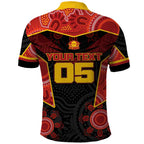 Custom Gold Coast Suns Red Polo Shirt Football Player Sun Emblem Dynamic