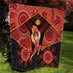 Gold Coast Suns Red Quilt Football Player Sun Emblem Dynamic