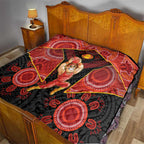 Gold Coast Suns Red Quilt Football Player Sun Emblem Dynamic