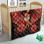 Gold Coast Suns Red Quilt Football Player Sun Emblem Dynamic