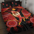 Gold Coast Suns Red Quilt Bed Set Football Player Sun Emblem Dynamic