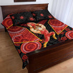 Gold Coast Suns Red Quilt Bed Set Football Player Sun Emblem Dynamic