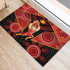 Gold Coast Suns Red Rubber Doormat Football Player Sun Emblem Dynamic