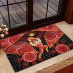 Gold Coast Suns Red Rubber Doormat Football Player Sun Emblem Dynamic