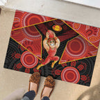 Gold Coast Suns Red Rubber Doormat Football Player Sun Emblem Dynamic