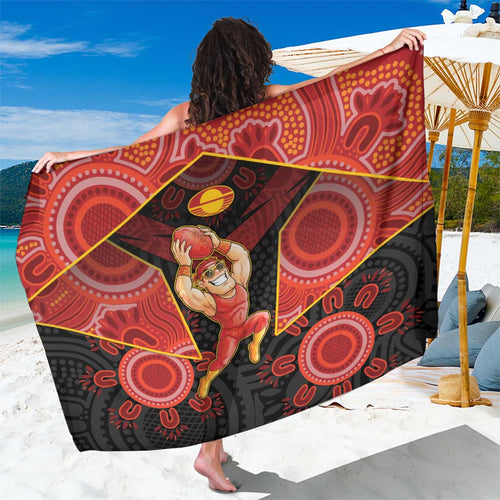 Gold Coast Suns Red Sarong Football Player Sun Emblem Dynamic