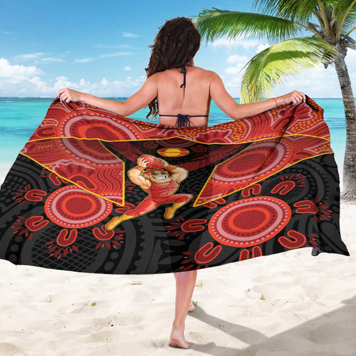 Gold Coast Suns Red Sarong Football Player Sun Emblem Dynamic