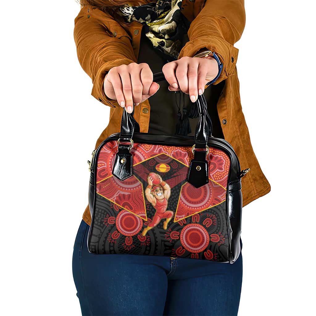 Gold Coast Suns Red Shoulder Handbag Football Player Sun Emblem Dynamic