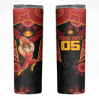 Custom Gold Coast Suns Red Skinny Tumbler Football Player Sun Emblem Dynamic