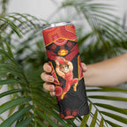 Custom Gold Coast Suns Red Skinny Tumbler Football Player Sun Emblem Dynamic