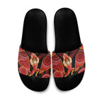 Gold Coast Suns Red Slide Sandals Football Player Sun Emblem Dynamic