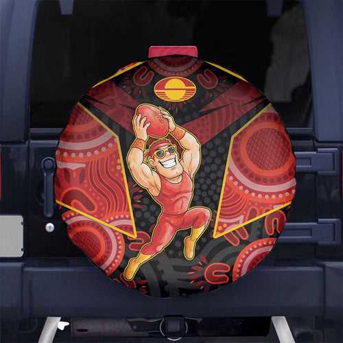Gold Coast Suns Red Spare Tire Cover Football Player Sun Emblem Dynamic