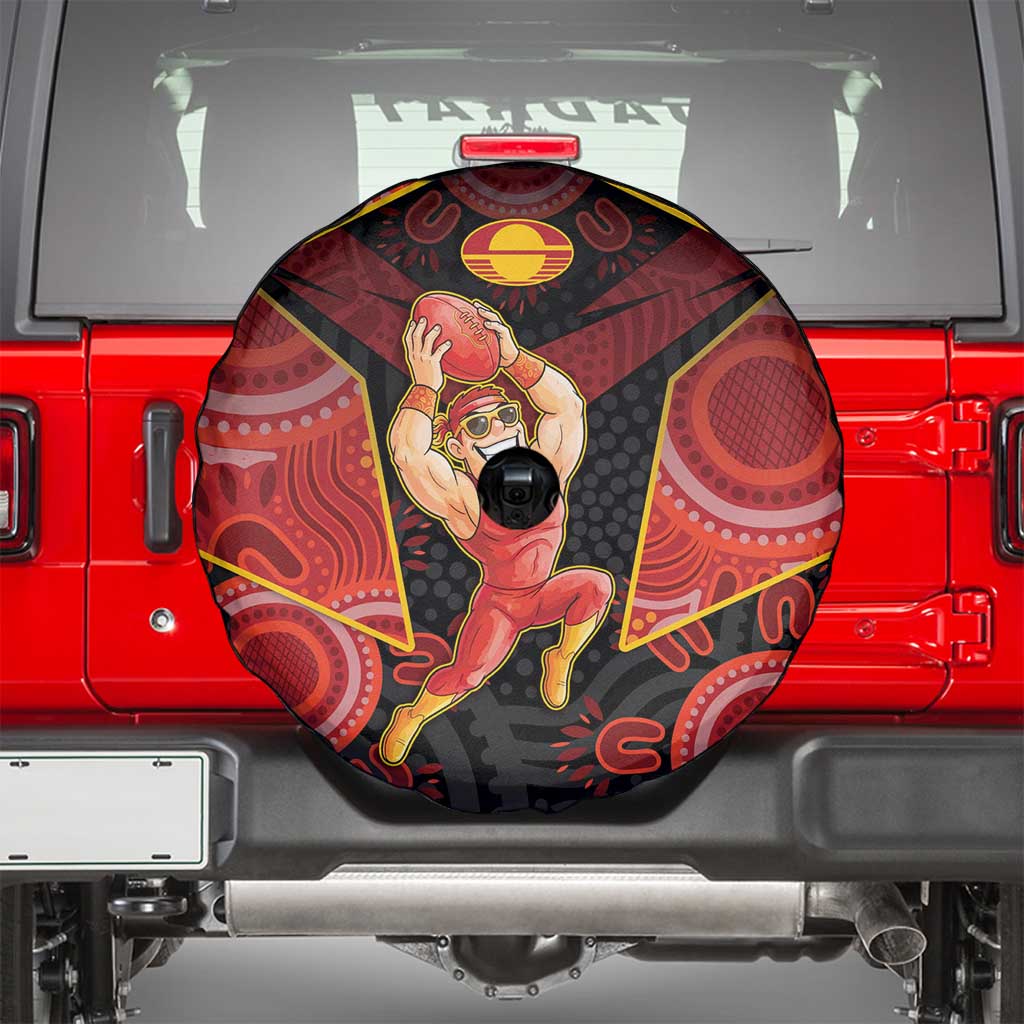 Gold Coast Suns Red Spare Tire Cover Football Player Sun Emblem Dynamic