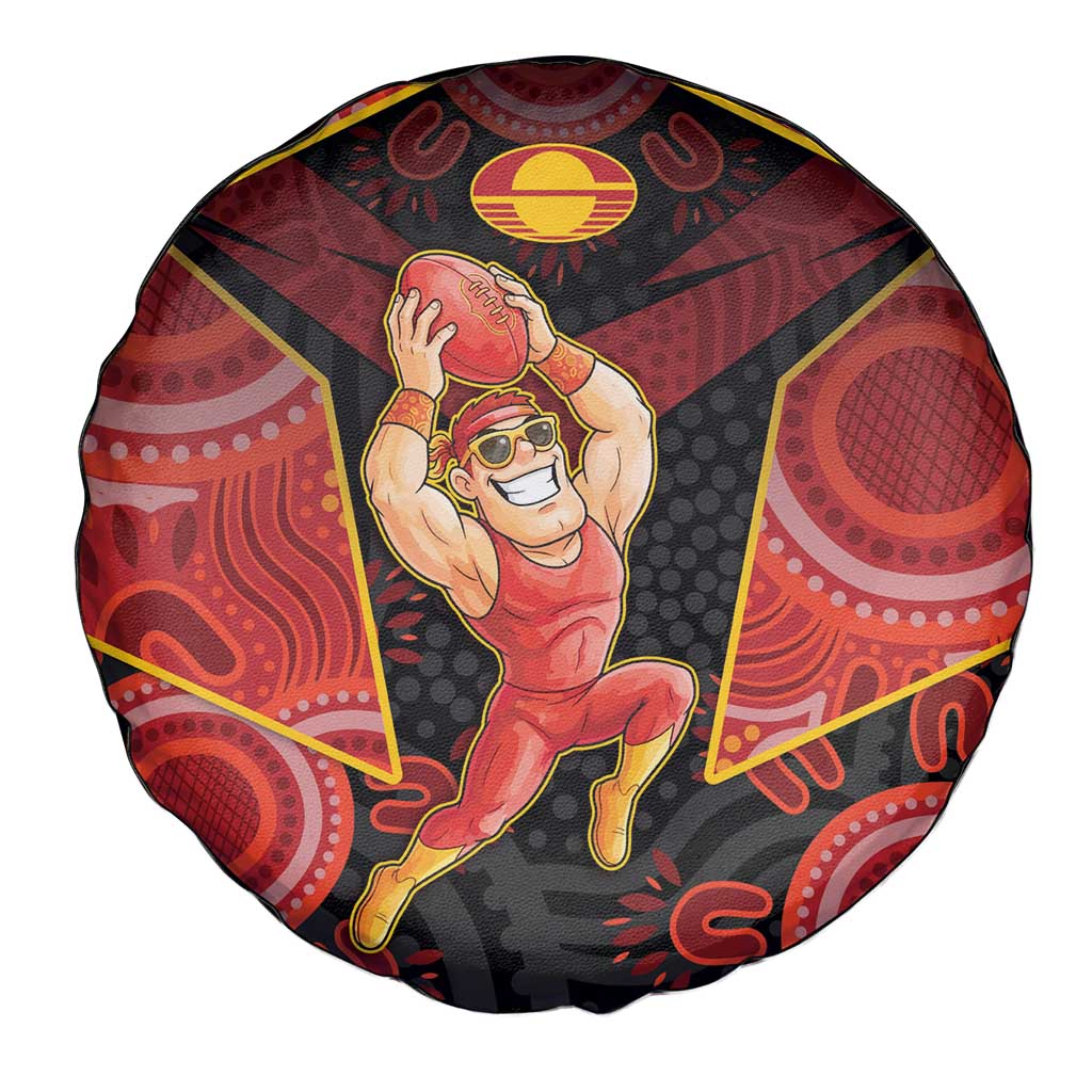 Gold Coast Suns Red Spare Tire Cover Football Player Sun Emblem Dynamic