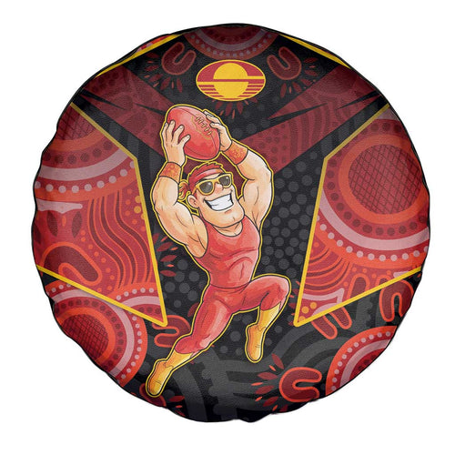 Gold Coast Suns Red Spare Tire Cover Football Player Sun Emblem Dynamic