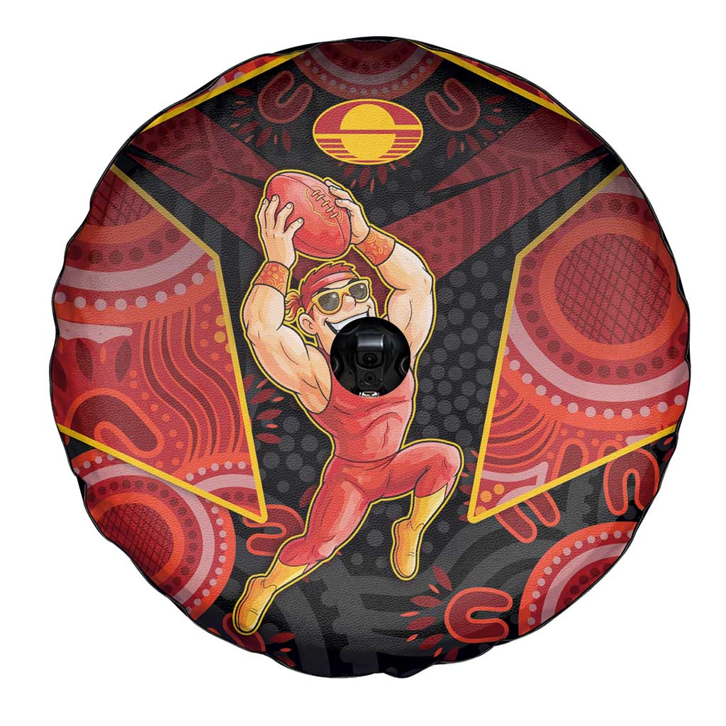 Gold Coast Suns Red Spare Tire Cover Football Player Sun Emblem Dynamic