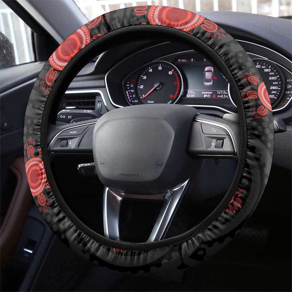 Gold Coast Suns Red Steering Wheel Cover Football Player Sun Emblem Dynamic