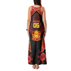 Custom Gold Coast Suns Red Tank Maxi Dress Football Player Sun Emblem Dynamic