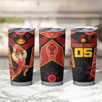 Custom Gold Coast Suns Red Tumbler Cup Football Player Sun Emblem Dynamic