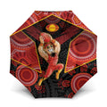 Gold Coast Suns Red Umbrella Football Player Sun Emblem Dynamic
