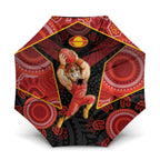 Gold Coast Suns Red Umbrella Football Player Sun Emblem Dynamic