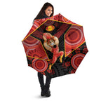 Gold Coast Suns Red Umbrella Football Player Sun Emblem Dynamic