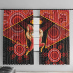 Gold Coast Suns Red Window Curtain Football Player Sun Emblem Dynamic
