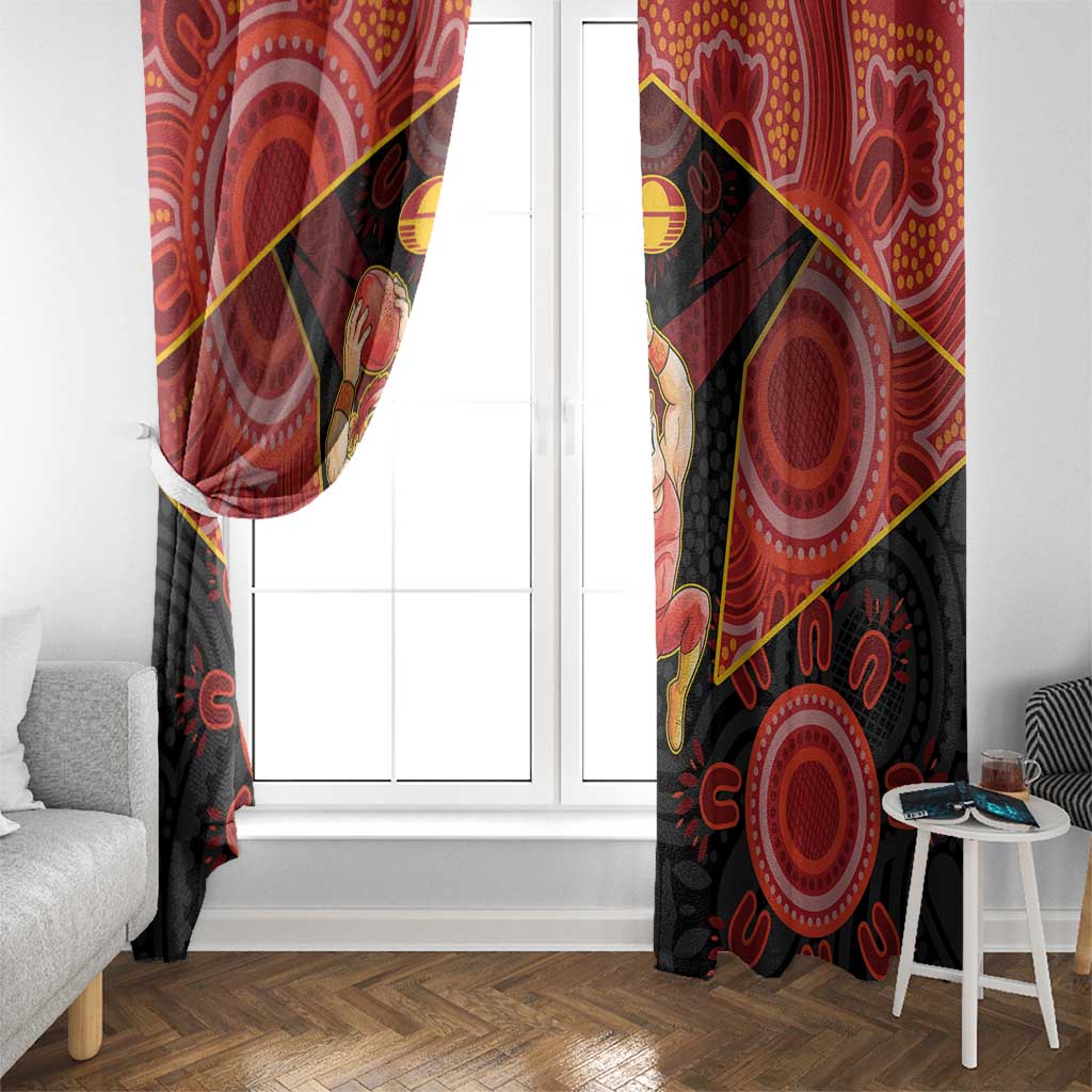 Gold Coast Suns Red Window Curtain Football Player Sun Emblem Dynamic