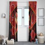 Gold Coast Suns Red Window Curtain Football Player Sun Emblem Dynamic