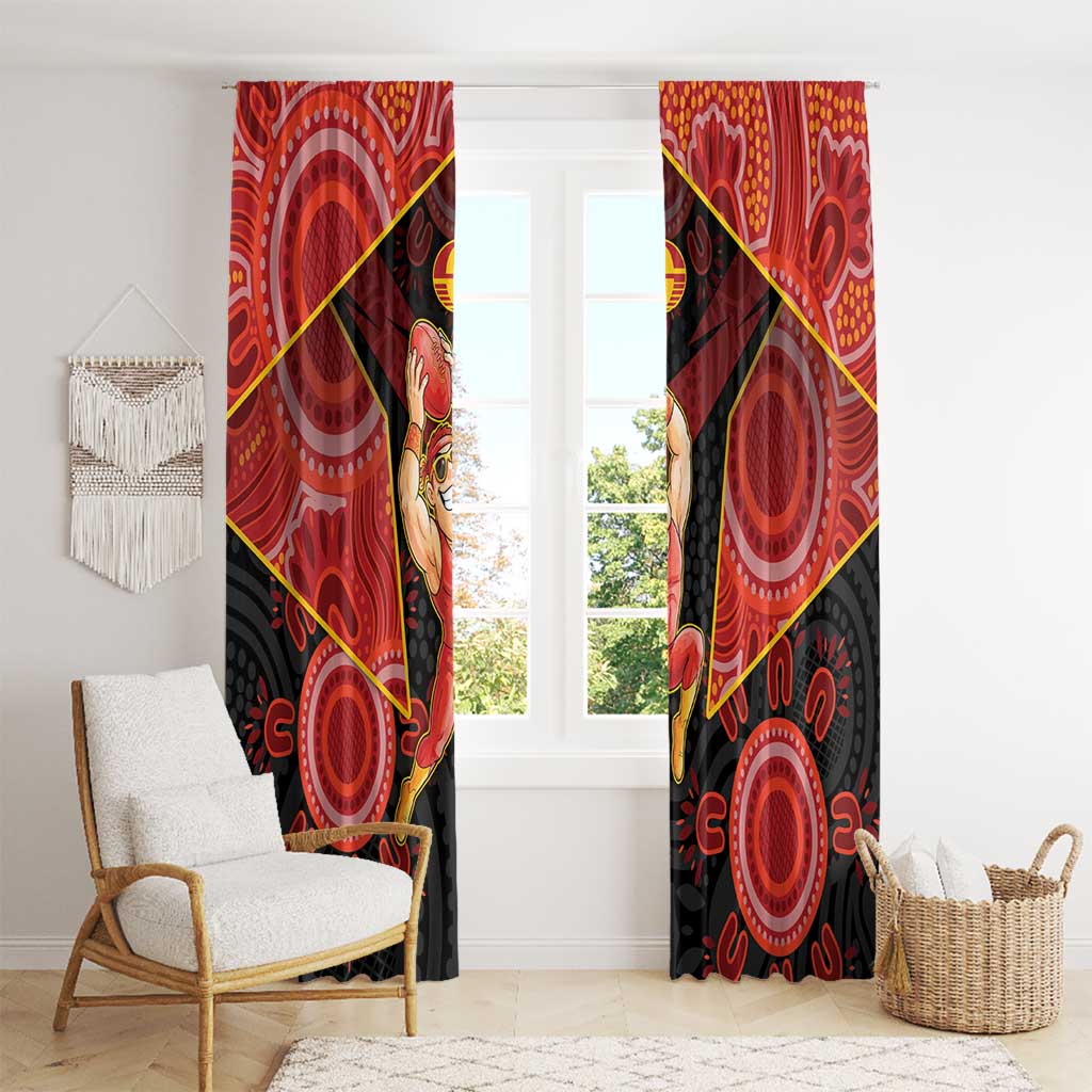 Gold Coast Suns Red Window Curtain Football Player Sun Emblem Dynamic