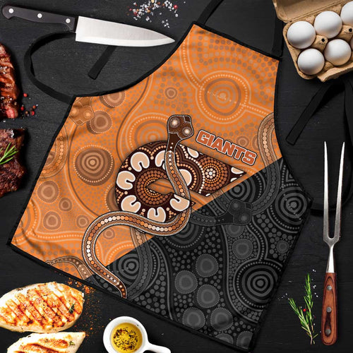 Greater Western Sydney Giants Apron Aboriginal Snake Dot Art