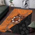 Greater Western Sydney Giants Area Rug Aboriginal Snake Dot Art