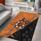 Greater Western Sydney Giants Area Rug Aboriginal Snake Dot Art