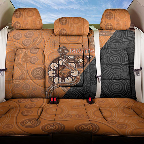 Greater Western Sydney Giants Back Car Seat Cover Aboriginal Snake Dot Art