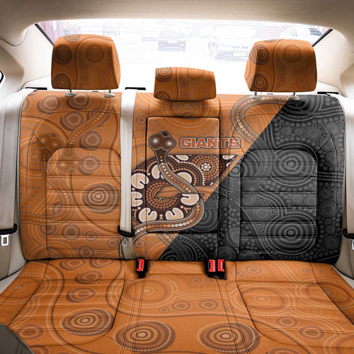 Greater Western Sydney Giants Back Car Seat Cover Aboriginal Snake Dot Art